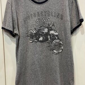Harley-Davidson Black and Gray Motorcycle Tee